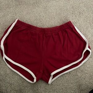 American apparel red & white shorts!